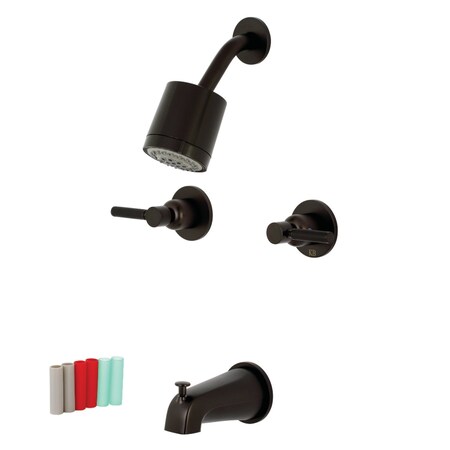 Kingston Brass Tub and Shower Faucet, Oil Rubbed Bronze, Wall Mount KBX8145DKL